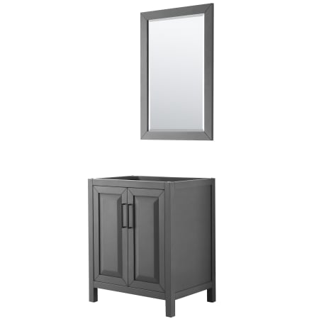 A large image of the Wyndham Collection WCV252530SCXSXXM24 Dark Gray / Matte Black Hardware