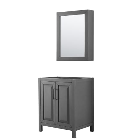 A large image of the Wyndham Collection WCV252530SCXSXXMED Dark Gray / Matte Black Hardware