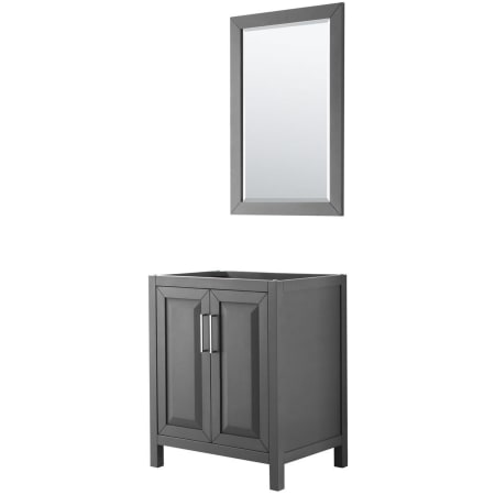 A large image of the Wyndham Collection WCV252530SCXSXXM24 Dark Gray / Polished Chrome Hardware