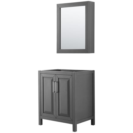 A large image of the Wyndham Collection WCV252530SCXSXXMED Dark Gray / Polished Chrome Hardware