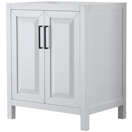 A large image of the Wyndham Collection WCV252530SCXSXXMXX White / Matte Black Hardware