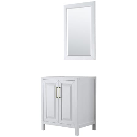 A large image of the Wyndham Collection WCV252530SCXSXXM24 White / Brushed Gold Hardware