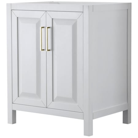 A large image of the Wyndham Collection WCV252530SCXSXXMXX White / Brushed Gold Hardware