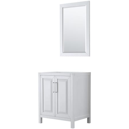 A large image of the Wyndham Collection WCV252530SCXSXXM24 White / Polished Chrome Hardware