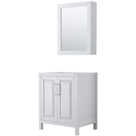 A large image of the Wyndham Collection WCV252530SCXSXXMED White / Polished Chrome Hardware