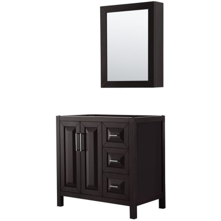 A large image of the Wyndham Collection WCV252536SCXSXXMED Dark Espresso / Polished Chrome Hardware