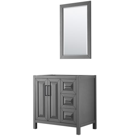 A large image of the Wyndham Collection WCV252536SCXSXXM24 Dark Gray / Matte Black Hardware