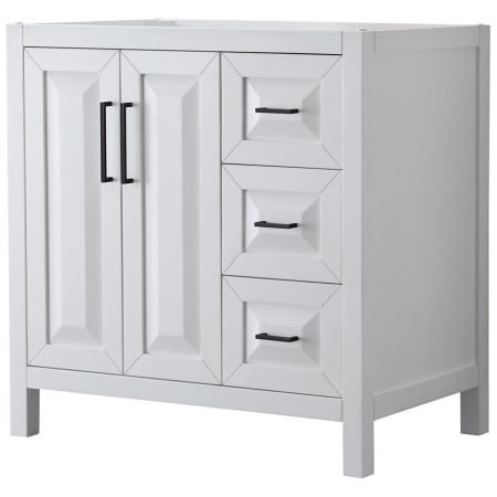 A large image of the Wyndham Collection WCV252536SCXSXXMXX White / Matte Black Hardware