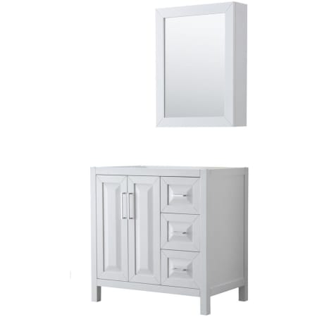 A large image of the Wyndham Collection WCV252536SCXSXXMED White / Polished Chrome Hardware