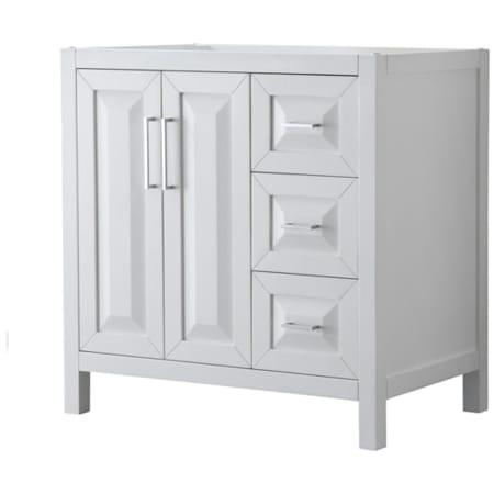 A large image of the Wyndham Collection WCV252536SCXSXXMXX White / Polished Chrome Hardware