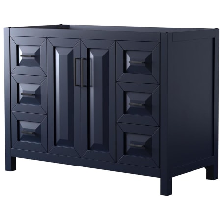 A large image of the Wyndham Collection WCV252548SCXSXXMXX Dark Blue / Matte Black Hardware