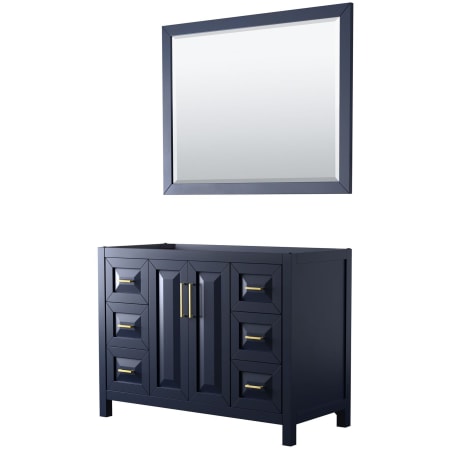 A large image of the Wyndham Collection WCV252548SCXSXXM46 Dark Blue / Brushed Gold Hardware