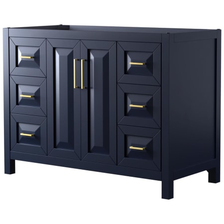 A large image of the Wyndham Collection WCV252548SCXSXXMXX Dark Blue / Brushed Gold Hardware