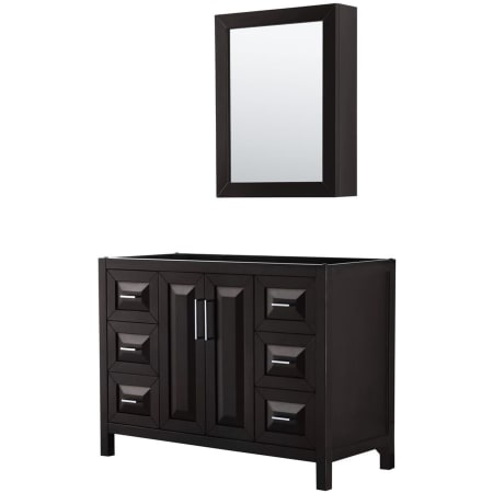 A large image of the Wyndham Collection WCV252548SCXSXXMED Dark Espresso / Polished Chrome Hardware