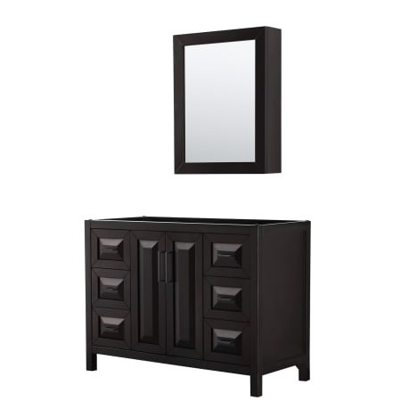 A large image of the Wyndham Collection WCV252548SCXSXXMED Dark Espresso / Matte Black Hardware