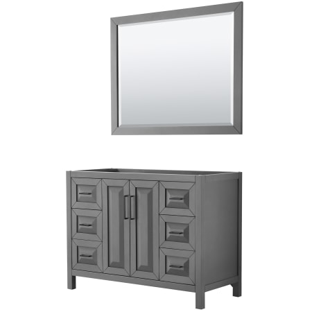 A large image of the Wyndham Collection WCV252548SCXSXXM46 Dark Gray / Matte Black Hardware