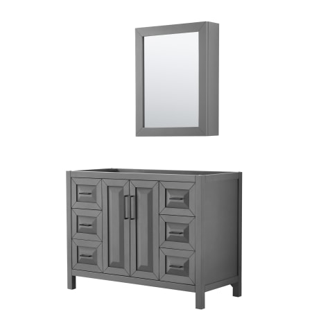 A large image of the Wyndham Collection WCV252548SCXSXXMED Dark Gray / Matte Black Hardware