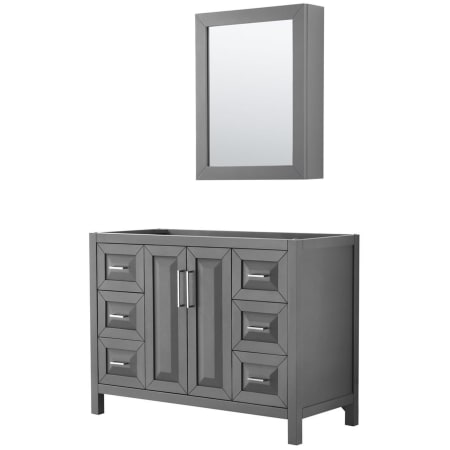 A large image of the Wyndham Collection WCV252548SCXSXXMED Dark Gray / Polished Chrome Hardware