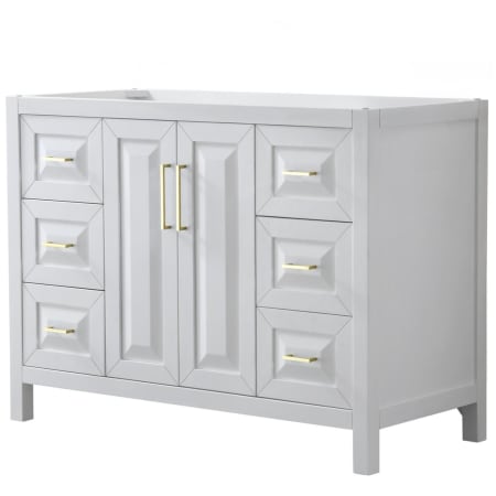 A large image of the Wyndham Collection WCV252548SCXSXXMXX White / Brushed Gold Hardware