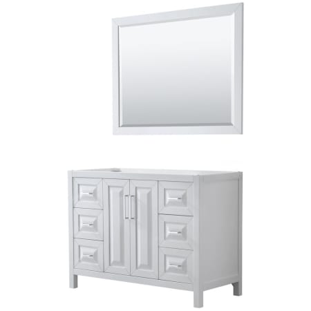 A large image of the Wyndham Collection WCV252548SCXSXXM46 White / Polished Chrome Hardware