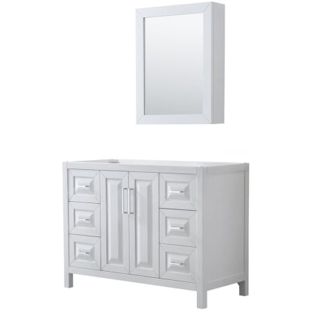 A large image of the Wyndham Collection WCV252548SCXSXXMED White / Polished Chrome Hardware