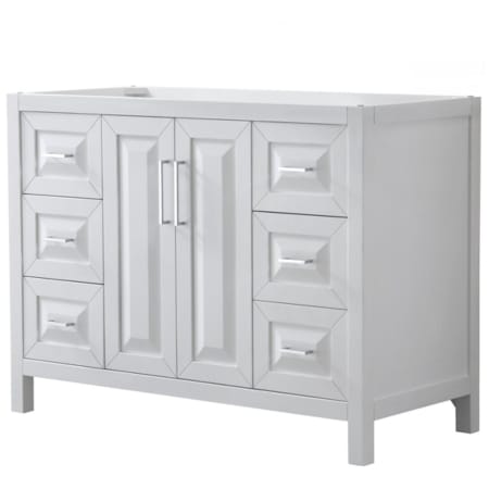 A large image of the Wyndham Collection WCV252548SCXSXXMXX White / Polished Chrome Hardware