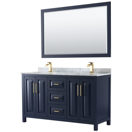 A large image of the Wyndham Collection WCV252560DUNSM58 Dark Blue