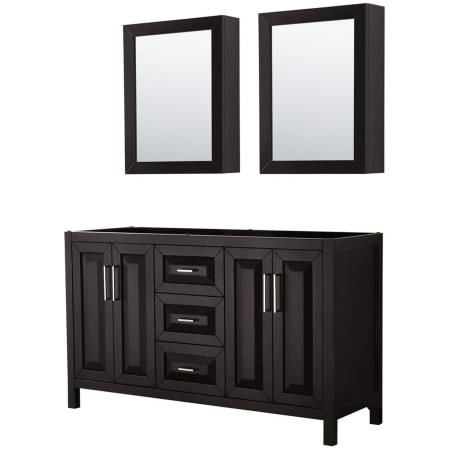 A large image of the Wyndham Collection WCV252560DCXSXXMED Dark Espresso / Polished Chrome Hardware