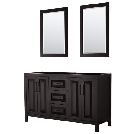 A large image of the Wyndham Collection WCV252560DCXSXXM24 Dark Espresso / Matte Black Hardware