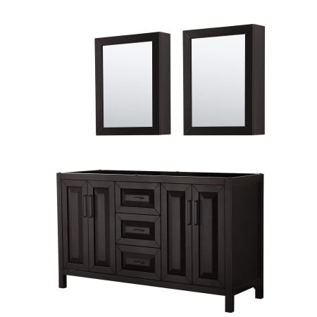 A large image of the Wyndham Collection WCV252560DCXSXXMED Dark Espresso / Matte Black Hardware