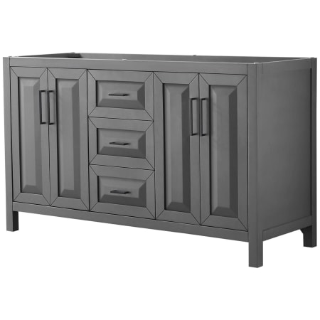 A large image of the Wyndham Collection WCV252560DCXSXXMXX Dark Gray / Matte Black Hardware