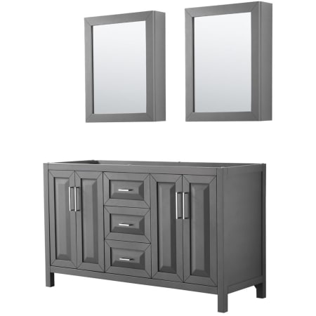 A large image of the Wyndham Collection WCV252560DCXSXXMED Dark Gray / Polished Chrome Hardware