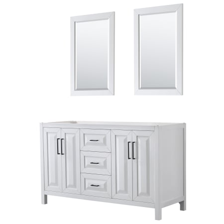 A large image of the Wyndham Collection WCV252560DCXSXXM24 White / Matte Black Hardware