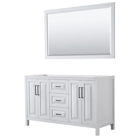 A large image of the Wyndham Collection WCV252560DCXSXXM58 White / Matte Black Hardware