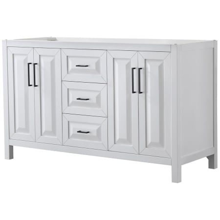 A large image of the Wyndham Collection WCV252560DCXSXXMXX White / Matte Black Hardware