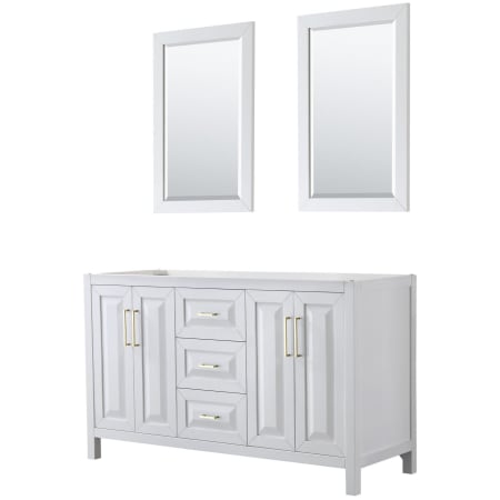 A large image of the Wyndham Collection WCV252560DCXSXXM24 White / Brushed Gold Hardware