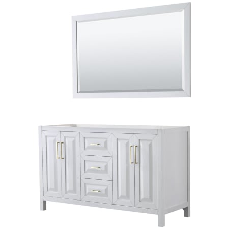 A large image of the Wyndham Collection WCV252560DCXSXXM58 White / Brushed Gold Hardware