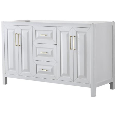 A large image of the Wyndham Collection WCV252560DCXSXXMXX White / Brushed Gold Hardware