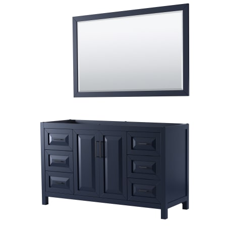 A large image of the Wyndham Collection WCV252560SCXSXXM58 Dark Blue / Matte Black Hardware