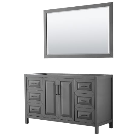 A large image of the Wyndham Collection WCV252560SCXSXXM58 Dark Gray / Matte Black Hardware