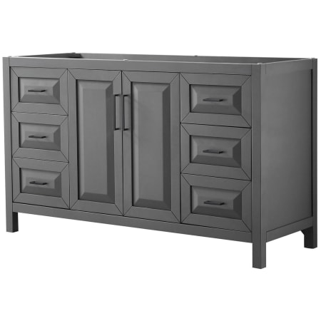 A large image of the Wyndham Collection WCV252560SCXSXXMXX Dark Gray / Matte Black Hardware