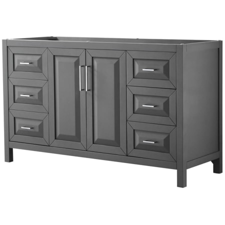 A large image of the Wyndham Collection WCV252560SCXSXXMXX Dark Gray / Polished Chrome Hardware