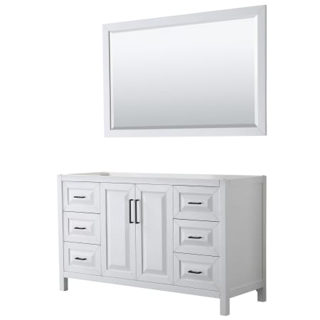 A large image of the Wyndham Collection WCV252560SCXSXXM58 White / Matte Black Hardware