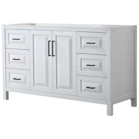 A large image of the Wyndham Collection WCV252560SCXSXXMXX White / Matte Black Hardware