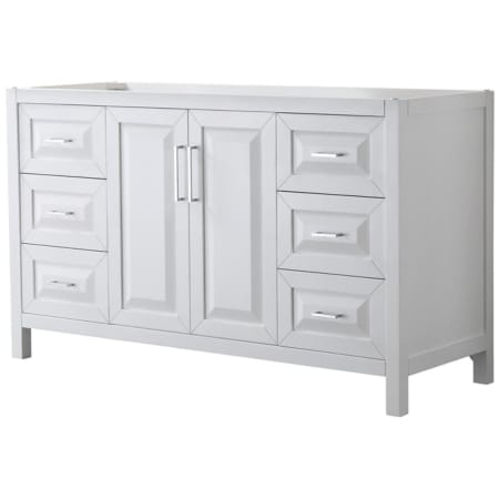 A large image of the Wyndham Collection WCV252560SCXSXXMXX White / Polished Chrome Hardware