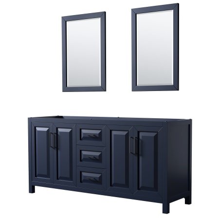 A large image of the Wyndham Collection WCV252572DCXSXXM24 Dark Blue / Matte Black Hardware