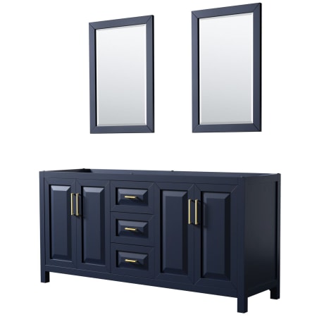 A large image of the Wyndham Collection WCV252572DCXSXXM24 Dark Blue / Brushed Gold Hardware