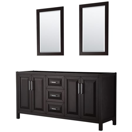 A large image of the Wyndham Collection WCV252572DCXSXXM24 Dark Espresso / Polished Chrome Hardware