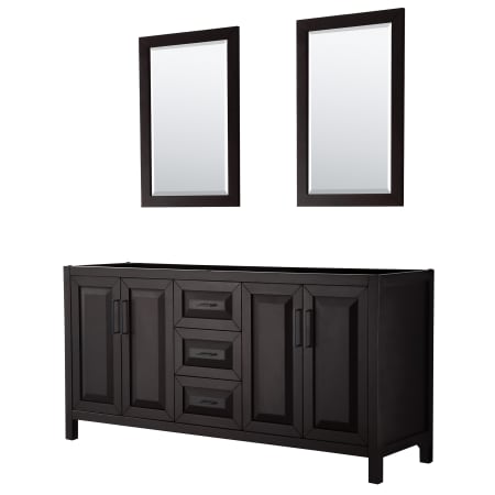 A large image of the Wyndham Collection WCV252572DCXSXXM24 Dark Espresso / Matte Black Hardware