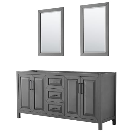 A large image of the Wyndham Collection WCV252572DCXSXXM24 Dark Gray / Matte Black Hardware